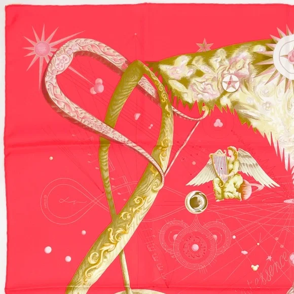 NWT Hermes Scarf "Quintessence" in Coral - Picture 6 of 9